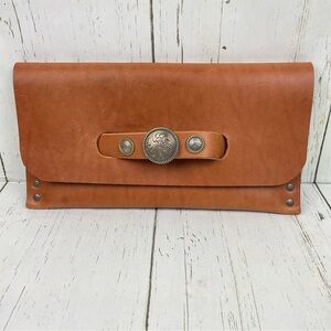Leather Wrist Clutch Purse
